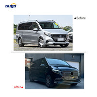 Kit de Carrocería GUGO W447 Estilo Maybach para Mercedes Benz Clase V W447 Vito 2016-2024, Parachoques Delantero y Trasero, Rejilla