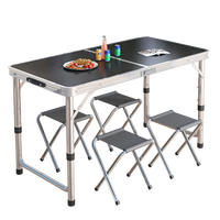 Table pliante portable pour l'extérieur, mobilier de banquet, restauration, barbecue, camping, pique-nique, blanche, rectangulaire, moderne, 1 pièce, 6 pieds