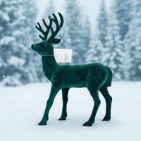 Décoration de Noël pour la maison : Renne en velours pour le bureau