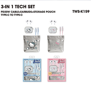 หูฟังไร้สาย Shi Jing TWS-K159 BT 5.3 พร้อมเคสลายการ์ตูนและสาย Type-C - Product Image 5