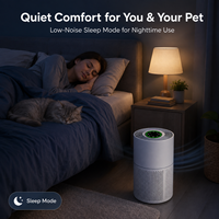 Penjernih Udara WiFi 300 CADR HEPA 13 dengan Kontrol Pintar Tuya untuk Rumah dan Kamar Tidur