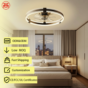 Ventilador de Techo con Luz LED Eléctrico de CC, de Plástico, para Uso en Hoteles, 6 Velocidades Ajustables, Sensibilidad a la Luz, Control Remoto y por Aplicación - Product Image 1