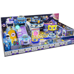 Aire de jeux intérieure sur le thème de l'espace, zone de jeux commerciale avec grand toboggan, manège <span class=keywords><strong>et</strong></span> trampoline pour centre commercial - Product Image 2