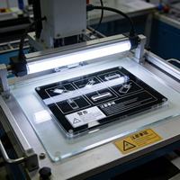 Clavier sensible holographique à haute transparence, gravé au laser, avec interrupteur tactile sérigraphié, production sur mesure