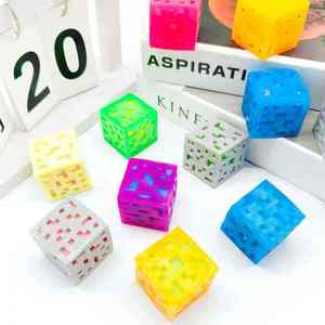 Blocs de construction lumineux colorés en TPR de 3,5 cm, blocs de construction souples et légers pour filles, anti-stress, à presser - Product Image 1
