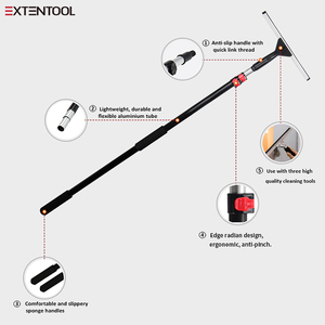 Extentool 20ft Twist Lock Telescopic <strong>Window</strong> <strong>Cleaning</strong> Brush Tools <strong>Set</strong> With Silicone Squeegee - Product Image 2