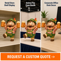 Figurine en vinyle personnalisée OEM pour le festival de la bière bavaroise, figurine d'art de brasseur d'Oktoberfest, vente directe d'usine