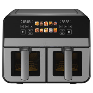 Mejor Freidora de Aire Industrial de Doble Cesta de 8L, 9L, 10L 2024, Desmontable, Sin Aceite, Digital Inteligente, Doble Zona, Horno de Aire Caliente, Lo Mejor de 2024 - Product Image 3