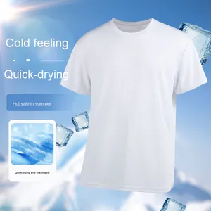 Offerta Estiva: T-Shirt Larga <span class=keywords><strong>a</strong></span> <span class=keywords><strong>Maniche</strong></span> <span class=keywords><strong>Corte</strong></span> da Uomo Hanton, Maglia Traspirante ad Asciugatura Rapida, Abbigliamento Sportivo in Maglia, Tinta Unita, Vendita all'Ingrosso - Product Image 3