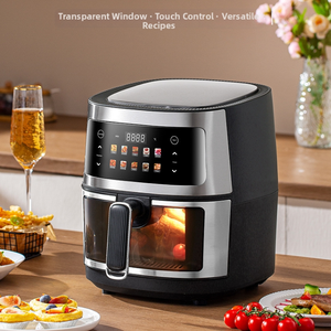 Freidora de Aire de 8L, Horno Visual Inteligente para el Hogar, Modelo con Pantalla Táctil, Freidora de Aire Multifuncional, Freidora Eléctrica - Product Image 5