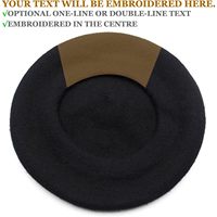Béret en Laine Française Personnalisé 2025 pour Femme – Élégant, Couleur Unie, 80% Laine, Broderie Classique, Chapeau d'Hiver Uni TOPTIE