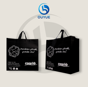 Sac fourre-tout élégant en PP non tissé, imprimé en couleur, avec motif de lettres et logo, laminé mat, fabriqué au Vietnam - Product Image 1