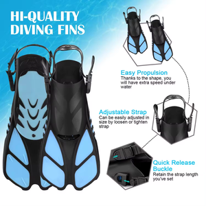 Ensemble de masques de plongée en apnée pour adultes commerciaux de 2024 Offre Spéciale avec palmes Certifications CE - Product Image 6