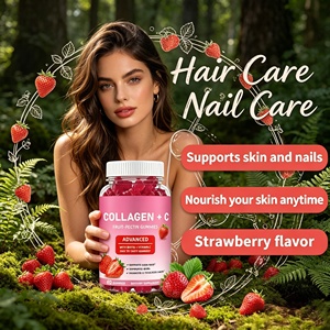 Gommose di Collagene Vegano OEM/ODM, Formula Avanzata con Biotina, Vitamina C <span class=keywords><strong>e</strong></span> Vitamina A per il Supporto di Capelli, Pelle <span class=keywords><strong>e</strong></span> Unghie, Gusto Fragola - Product Image 3