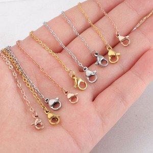 Collier chaîne en or rose de longueur personnalisée, chaîne à maillons en acier inoxydable pour lunettes - Product Image 5