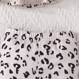 ชุดเซ็ตสองชิ้นสำหรับเด็กผู้หญิง ลายยิ้ม เสื้อแขนยาวและกางเกงลำลอง สำหรับกิจกรรมกลางแจ้งและพักผ่อน - Product Image 5