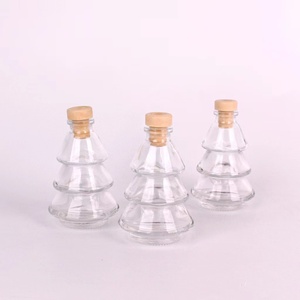 Có Thể Tái Chế 200Ml Rõ Ràng Chai Thủy Tinh Giáng Sinh Hình Dạng Cây Chai Thủy Tinh Rỗng Chai Rượu Vang Cho Whisky Rượu Vang Vodka - Product Image 1