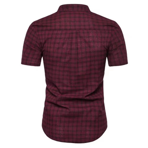 เสื้อเชิ้ตผู้ชายลำลอง ผ้าฝ้าย 100% รับทำโลโก้ OEM เสื้อผู้ชายไซส์ใหญ่ สีพื้น แขนสั้น เสื้อโปโลฤดูร้อน - Product Image 6
