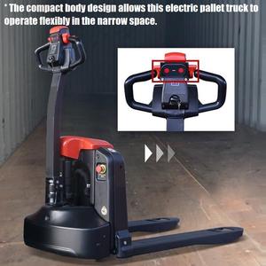 Transpaleta électrique de batterie au plomb du chariot 1.5t de transpalette de conception de carrosserie compacte pour l'entrepôt d'usine - Product Image 2