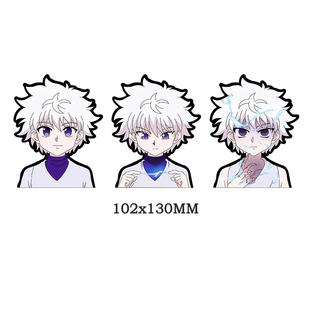 สติกเกอร์เคลื่อนไหว3D ฮันเตอร์ x ฮันเตอร์สติกเกอร์อะนิเมะตัวละคร killua zoldyck 3D สติกเกอร์รูปเลนส์สำหรับตกแต่งแล็ปท็อปของขวัญ