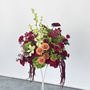 Wedding Decoration Table Centerpieces Red Green <b>Artificial</b> Cally Lily <b>Flower</b> Ball Centerpiece Home Garden Outdoor Decor - Product Image 2