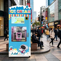 Distributeur automatique de crème glacée à haute rentabilité avec surveillance à distance, équipement de vente robotisé de crème glacée molle en libre-service