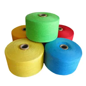 Price Cotton Yarn Good Strength Weaving Knitting Yarn 50% Cotton 50% Polyester Blended Price Open End Recycled Cotton Staple Spun Carded Yarn