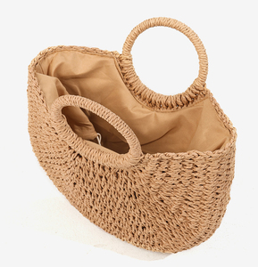 Borsa da Spiaggia Donna 2024 Personalizzata alla Moda, Borsa Estiva in Rafia Intrecciata - Product Image 4