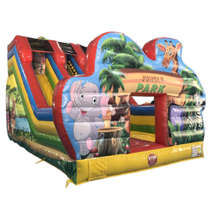 Grand <span class=keywords><strong>trampoline</strong></span> gonflable professionnel de glissière de jungle de château de PVC pour l'utilisation de parc d'enfants dans des <span class=keywords><strong>occasions</strong></span> éducatives d'école de jardin - Product Image 1