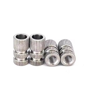 Tuercas de acero inoxidable M3 M5 chapadas en zinc, inserto roscado moleteado de latón recto de aluminio M10 M12, plástico galvanizado personalizado - Product Image 2