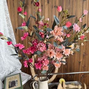 Flores Artificiales de Camelia Jinxi, Ramas Altas con Múltiples Cabezas, Decoración de Flores de Seda para el Hogar, Bodas, Fotografía al Aire Libre - Product Image 2