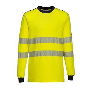 PORTWEST - FR701YNRXXXL WX3 <b>flame</b> resistant high visibility yellow/blue navy T-<b>shirt</b> <b>FLAME</b> RESISTANT WORKWEAR - Product Image 1