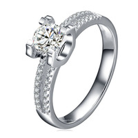 Ensemble de perles de zircon en alliage de cuivre bon marché de bonne qualité bagues de mariage bijoux bague pour femmes accessoires
