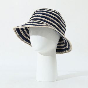 Sombrero de Sol de Yute Natural Blanco y Negro, Nuevo Modelo Verano 2025, Sombrero de Pescador con Cuerda a Rayas, Estilo Vintage para Mujer - Product Image 1