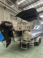 Bateau de sport de luxe en aluminium soudé sur mesure 2025 de 9,1 m/30 pi avec moteur hors-bord de 2,6 m pour la pêche, la navigation, le croisière, le tourisme et les loisirs