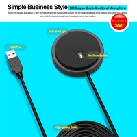 Microphone à condensateur omnidirectionnel USB UM02 pour réunion, conférence professionnelle, jeux, diffusion en direct