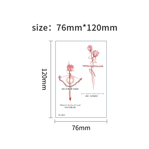 Nuevas Pegatinas de Tatuajes Temporales Románticas para Dedos, de Papel Blanco, Resistentes al Agua y al Sudor, Personalizables para Brazo, Cara, Clavícula y Cuerpo - Product Image 6