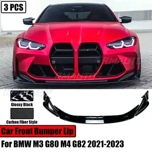 Juego de 3 Piezas de Alerón Delantero para BMW M3 G80 M4 G82 2021-2023, Difusor, Kits de Carrocería, Accesorios de Estilo Fibra de Carbono - Product Image 1
