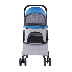 पालतू स्टलर 4 पहियों कुत्ते बिल्ली स्टलर कई रंग कुत्ते बिल्ली ट्रॉली - Product Image 3