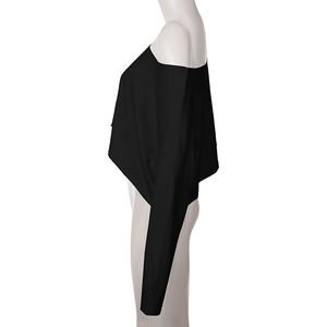 Camiseta de manga larga informal simple de color sólido para el verano de 2025, Top suelto y adelgazante para el hogar - Product Image 2