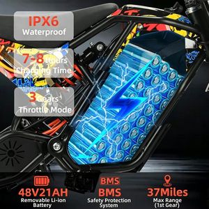 Motocicleta Eléctrica Todoterreno para Adultos de 3000W, 48V/60V/72V, RTR, Rápida, Tipo Bicicleta de Montaña EM-4, Distribución al por Mayor desde Almacén en EE. UU., Dedicada a la Venta al por Mayor - Product Image 4