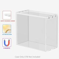 Boîte de présentation en acrylique ETB compatible avec Elite Trainer Box, boîte transparente empilable magnétique de 5 mm d'épaisseur pour les collectionneurs de cartes à collectionner