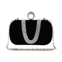 Sac à main de luxe en métal en stock orné de strass et de motifs animaliers Pochette de soirée ornée de cristaux et de strass