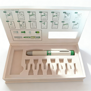Recyclable Rigid Paperboard Packaging <b>Box</b> Gold Foil UV Coating Magnetic Closure for Reusable Dosing <b>Pen</b> - Product Image 3