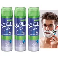 Removedor de rosto e barba masculina, conjunto de barbeador espumante em gel para homens, 200ml