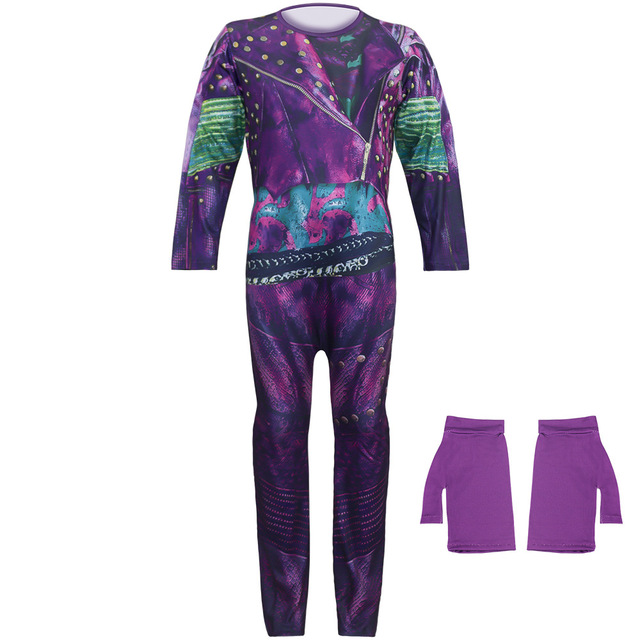 Descendants 3 Merchandise One-Piece Anime Witch Costume Halloween Cosplay Performance Outfit Spandex Material Unisex Adult