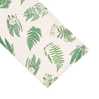 Chemin de table botanique en feuilles de fougère blanches et vertes pour mariage tropical, table de salle à manger, fête de jardin, vente en gros, décoration intérieure