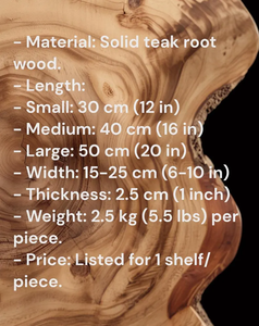 Mộc Mạc Tếch Gốc Nổi Kệ Gỗ Tự Nhiên Tường Kệ Cây Sách Trang Trí Nội Thất Độc Đáo Trang Trí Nội Thất Giọng Bằng Gỗ Lưu Trữ Kệ - Product Image 6