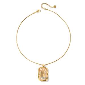 Collar con Colgante de Moda, Chapado en Oro, Acero Inoxidable 316L, Resistente y Sostenible, con Cristal - Product Image 1