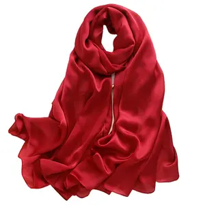 Sciarpa in <span class=keywords><strong>Seta</strong></span> Sintetica Bianca per Pittura, Colori Tinta Unita, Lunga, Stile Musulmano, Hijab in <span class=keywords><strong>Seta</strong></span> Liscia, Vendita all'Ingrosso 2025, Miglior Prezzo - Product Image 1